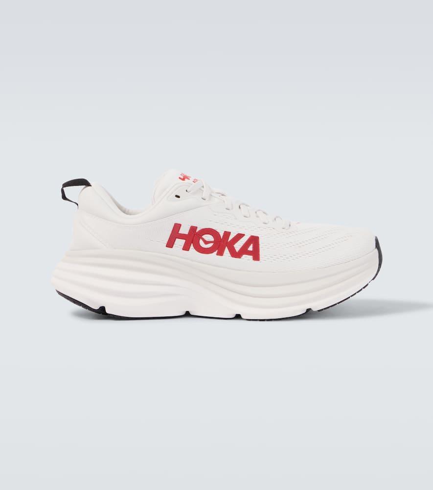 HOKA Bondi 8 Running Shoes In White Product Image