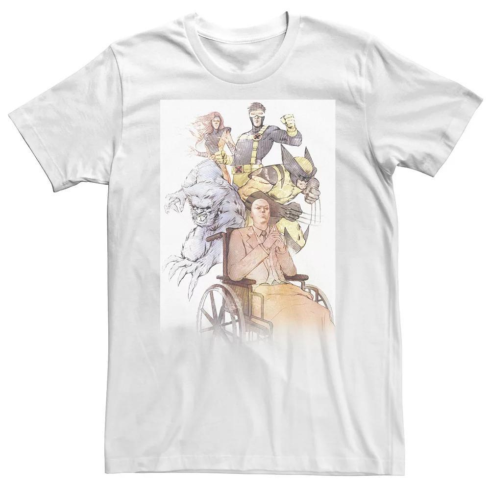 Big & Tall Marvel X-Men Xavier Vintage Group Sketch Tee, Men's,  Product Image
