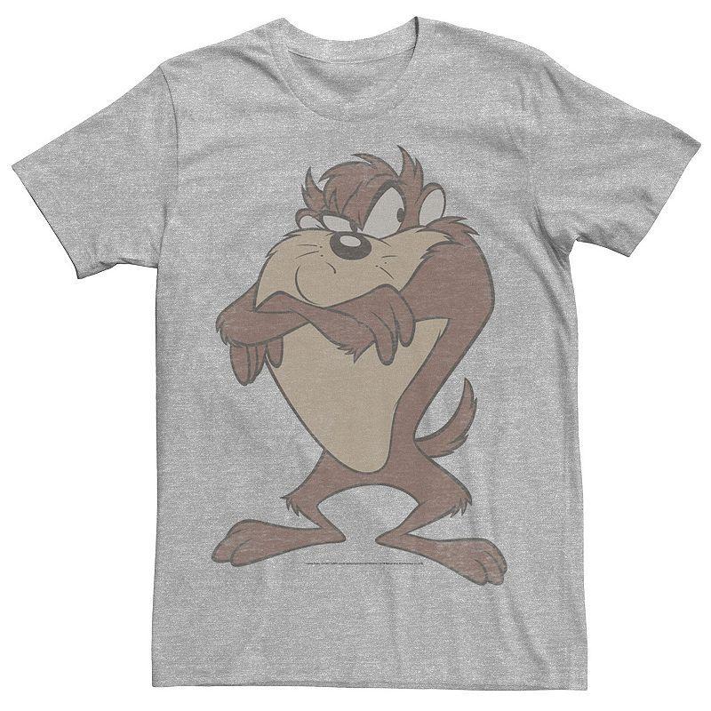 Mens Looney Tunes Tasmanian Devil Simple Portrait Tee Athletic Grey Product Image