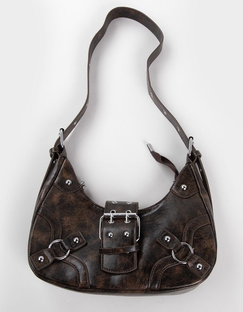 Buckle Shoulder Bag - BROWN Product Image