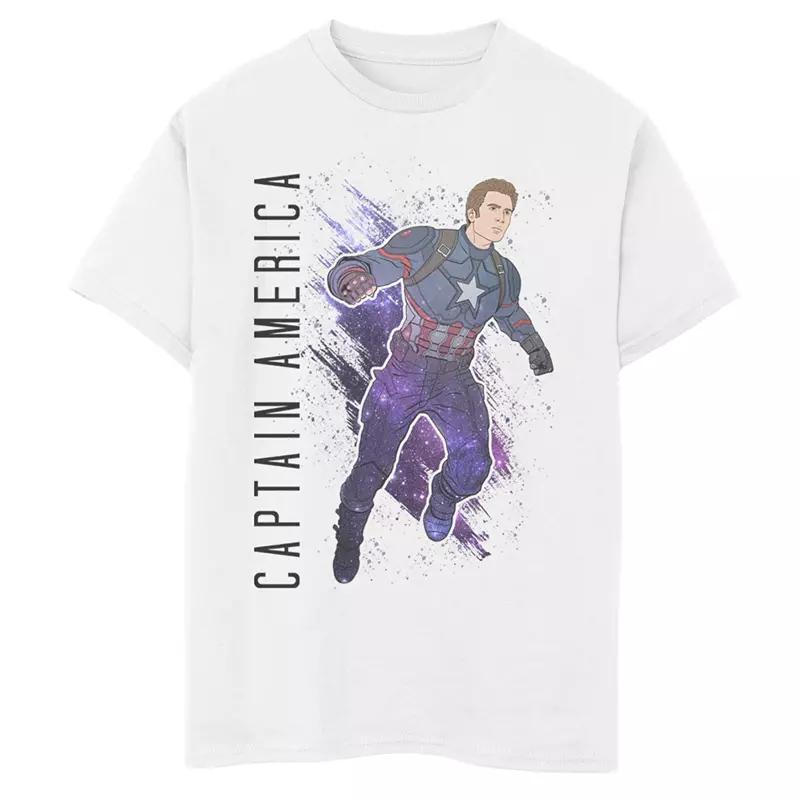 Boys 8-20 Marvel Avengers Endgame Captain America Galaxy Painted Graphic Tee, Boys Product Image