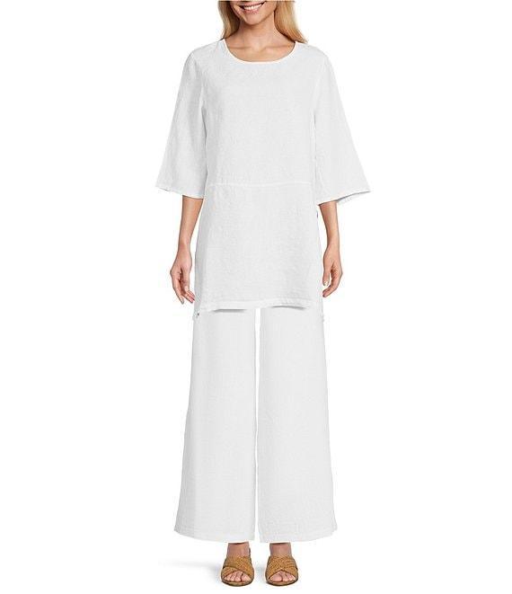 Bryn Walker Light Linen Wide-Leg Pull-On Long Full Length Pants Product Image
