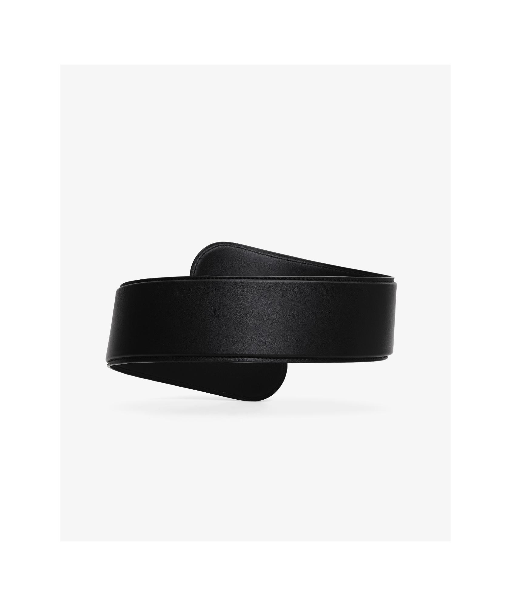 ALAÏA Flex Twist Leather Belt In Black Product Image