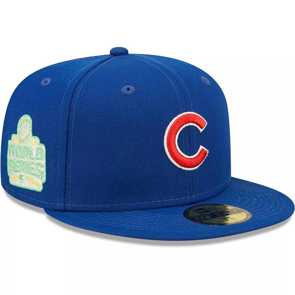 Men's New Era Royal Chicago Cubs 2016 World Series Champions Citrus Pop UV 59FIFTY Fitted Hat,  Product Image