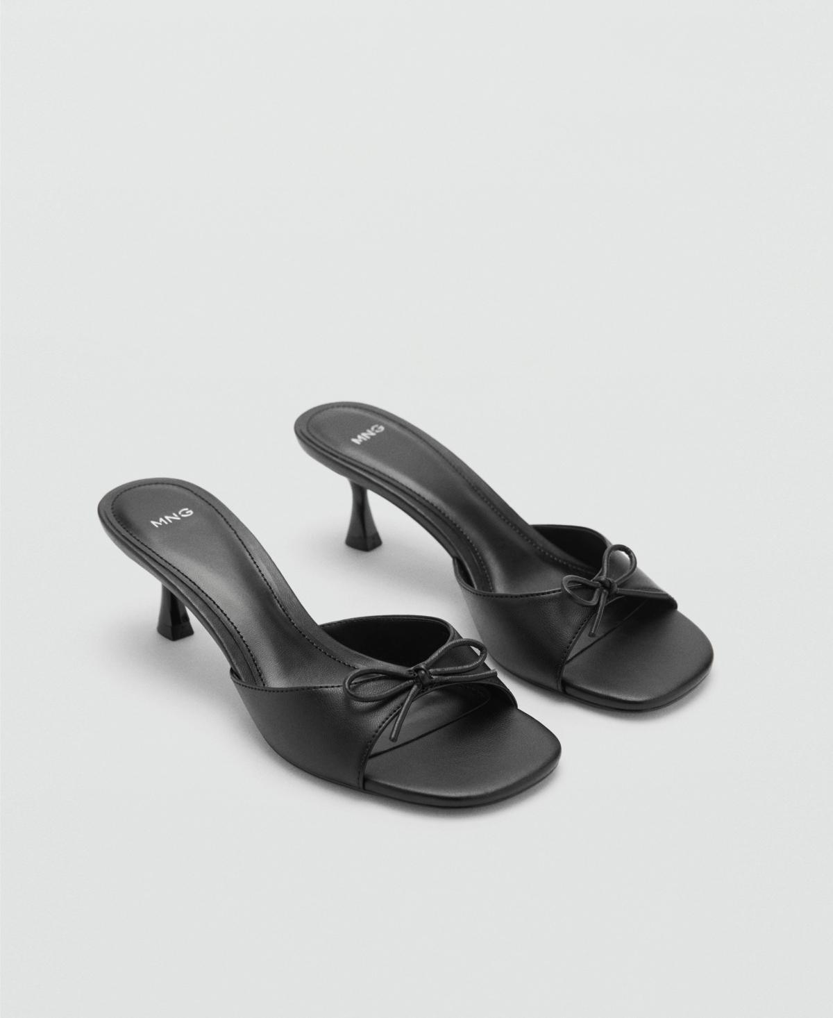 Mango Womens Bow Detail Heeled Sandals Product Image