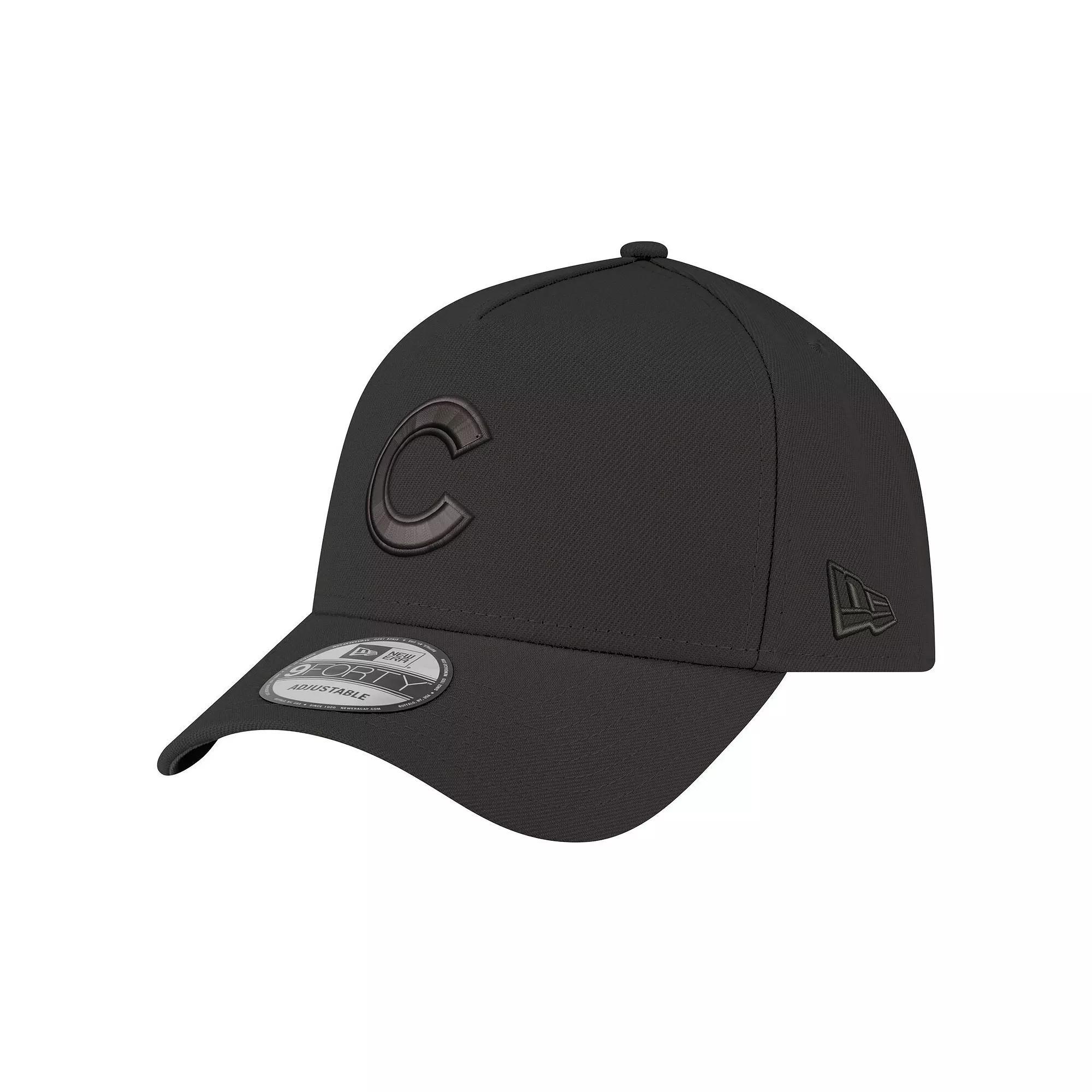 Men's New Era Black Chicago Cubs A-Frame 9FORTY Adjustable Hat Product Image