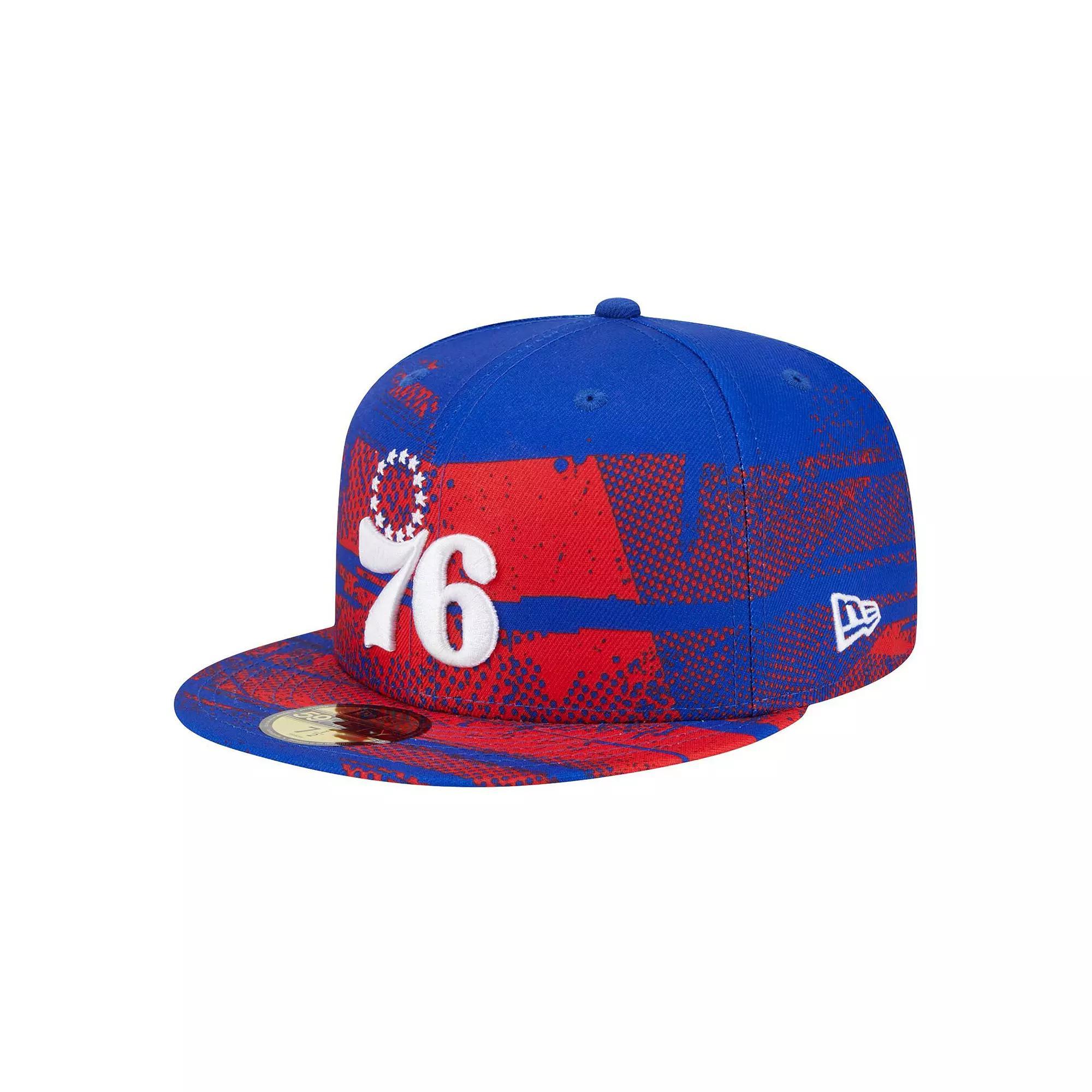 Men's New Era Royal Philadelphia 76ers Tip-Off 59FIFTY Fitted Hat, Size: 7 5/8, 76r Blue Product Image