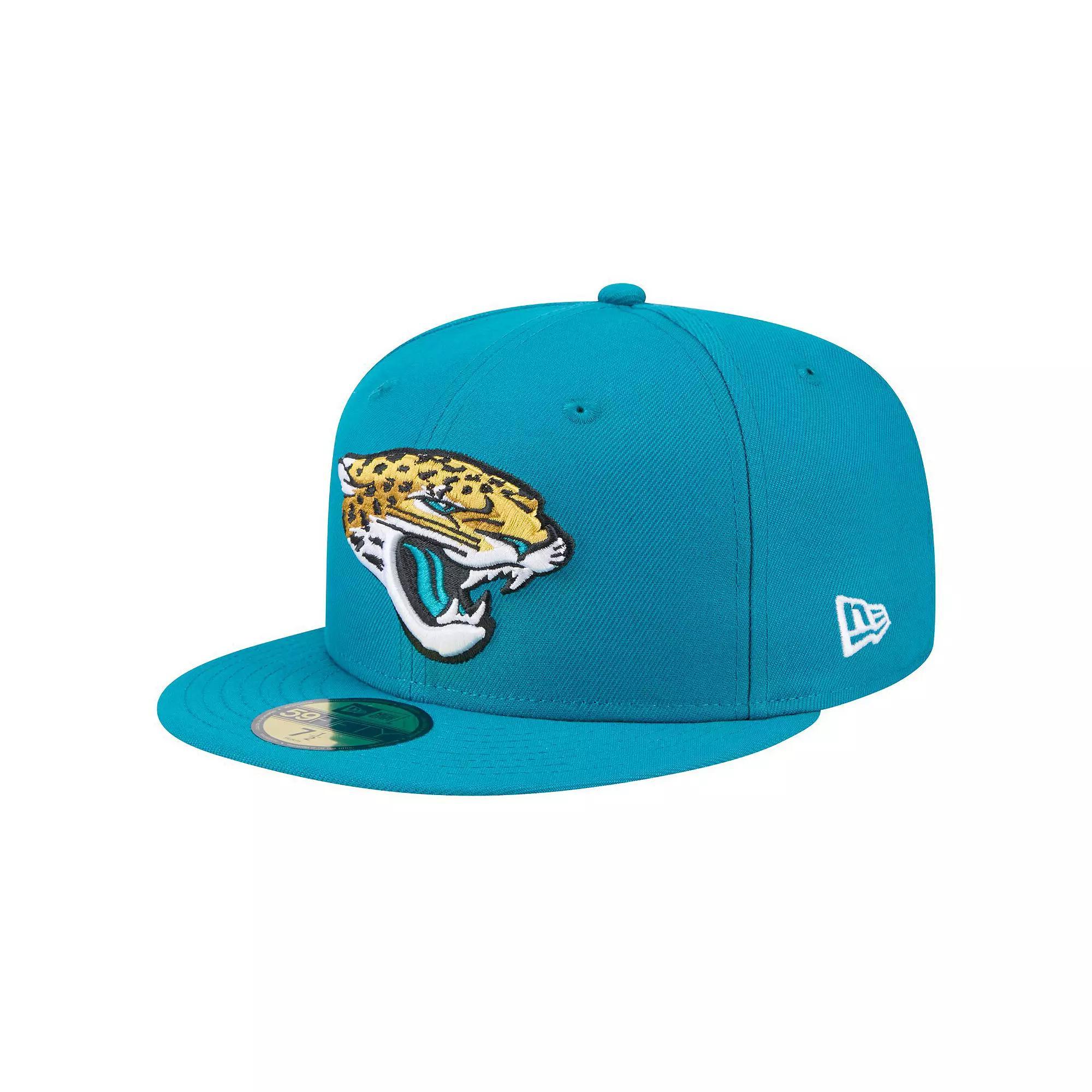Men's New Era Teal Jacksonville Jaguars Main 59FIFTY Fitted Hat,  Product Image