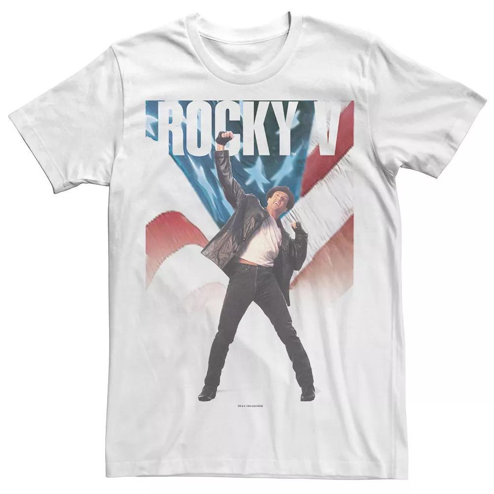 Men's Rocky V American Flag Fade Tee, Size: XXL, White Product Image