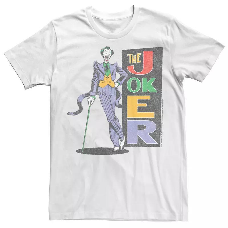 Men's Batman The Joker Vintage Name Stack Tee, Size: XL, White Product Image