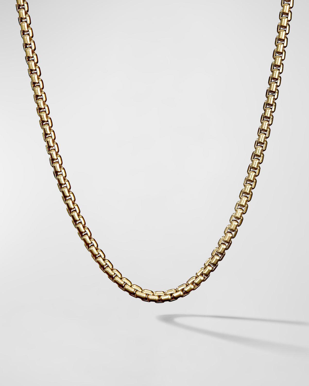 Mens Box Chain Necklace in 18K Gold, 3.6mm Product Image