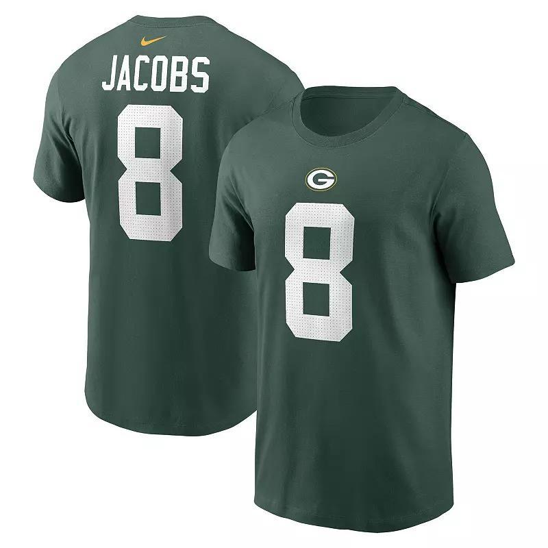 Mens Nike Josh Jacobs Bay Packers Player Name & Number T-Shirt Product Image