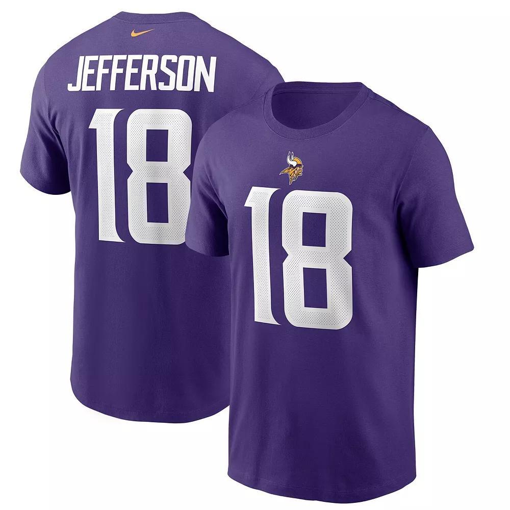 Men's Nike Justin Jefferson Purple Minnesota Vikings Player Name & Number T-Shirt,  Product Image