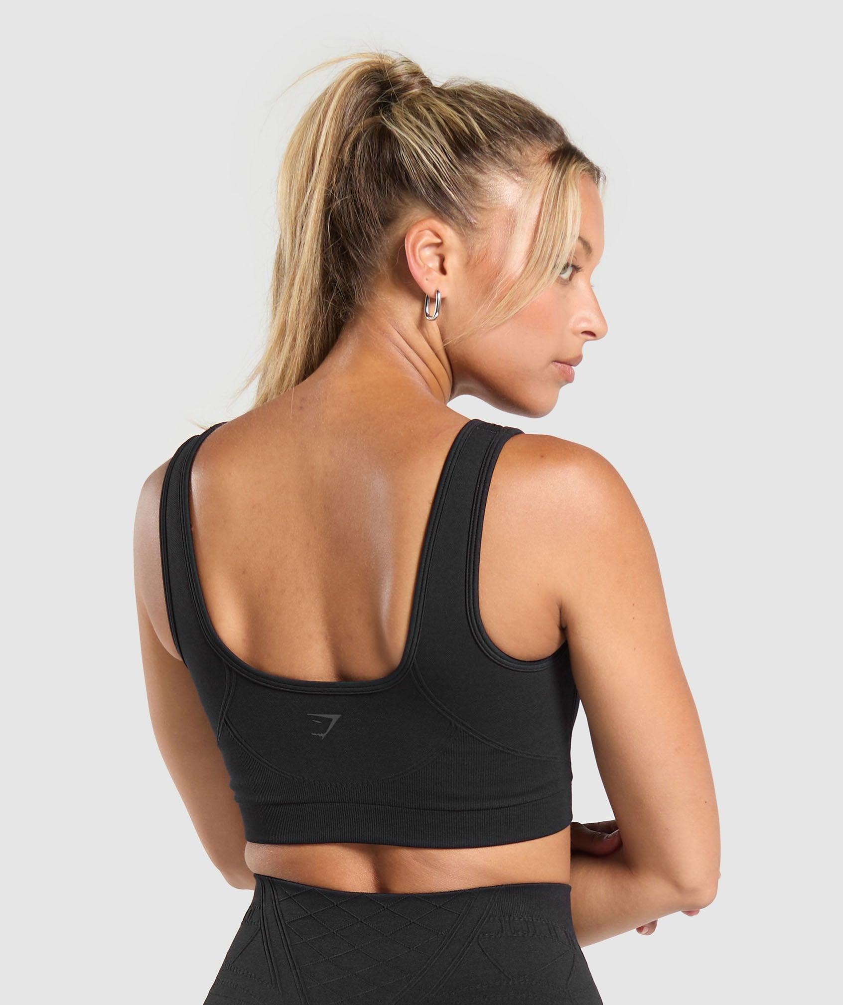 Gymshark Corset Seamless Sports Bra - Black Female Product Image