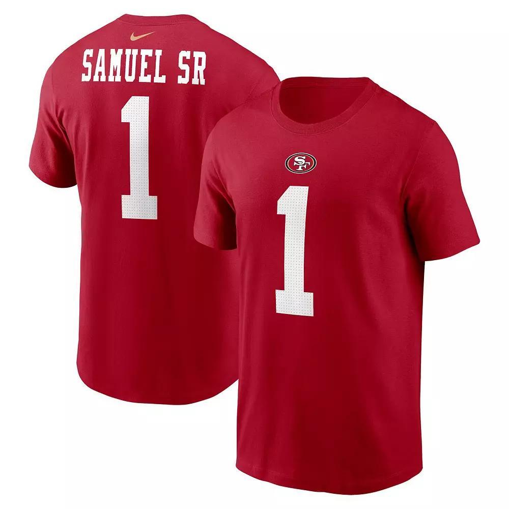 Men's Nike Deebo Samuel Sr Scarlet San Francisco 49ers Player Name & Number T-Shirt, Size: Medium, Red Product Image