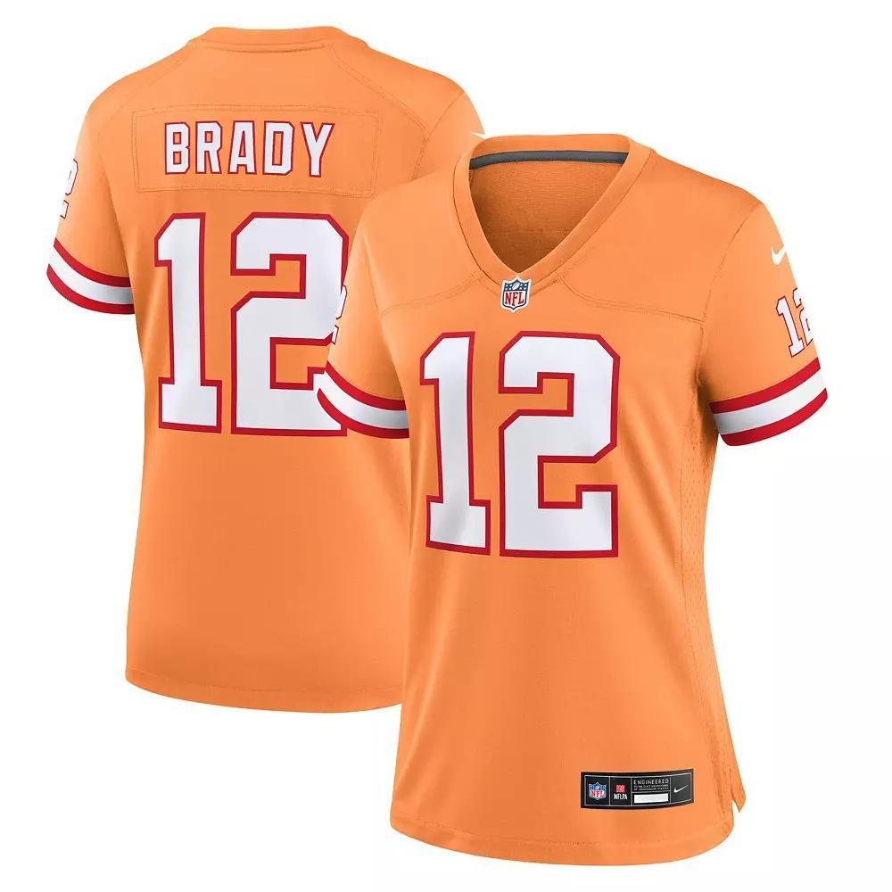 Women's Nike Tom Brady Orange Tampa Bay Buccaneers Throwback Game Jersey, Size: XL Product Image