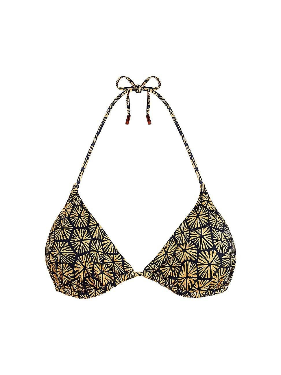 Womens Carapaces Printed Triangle Bikini Top Product Image