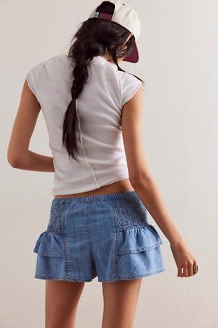 We The Free Alani Pull-On Chambray Shorts Product Image