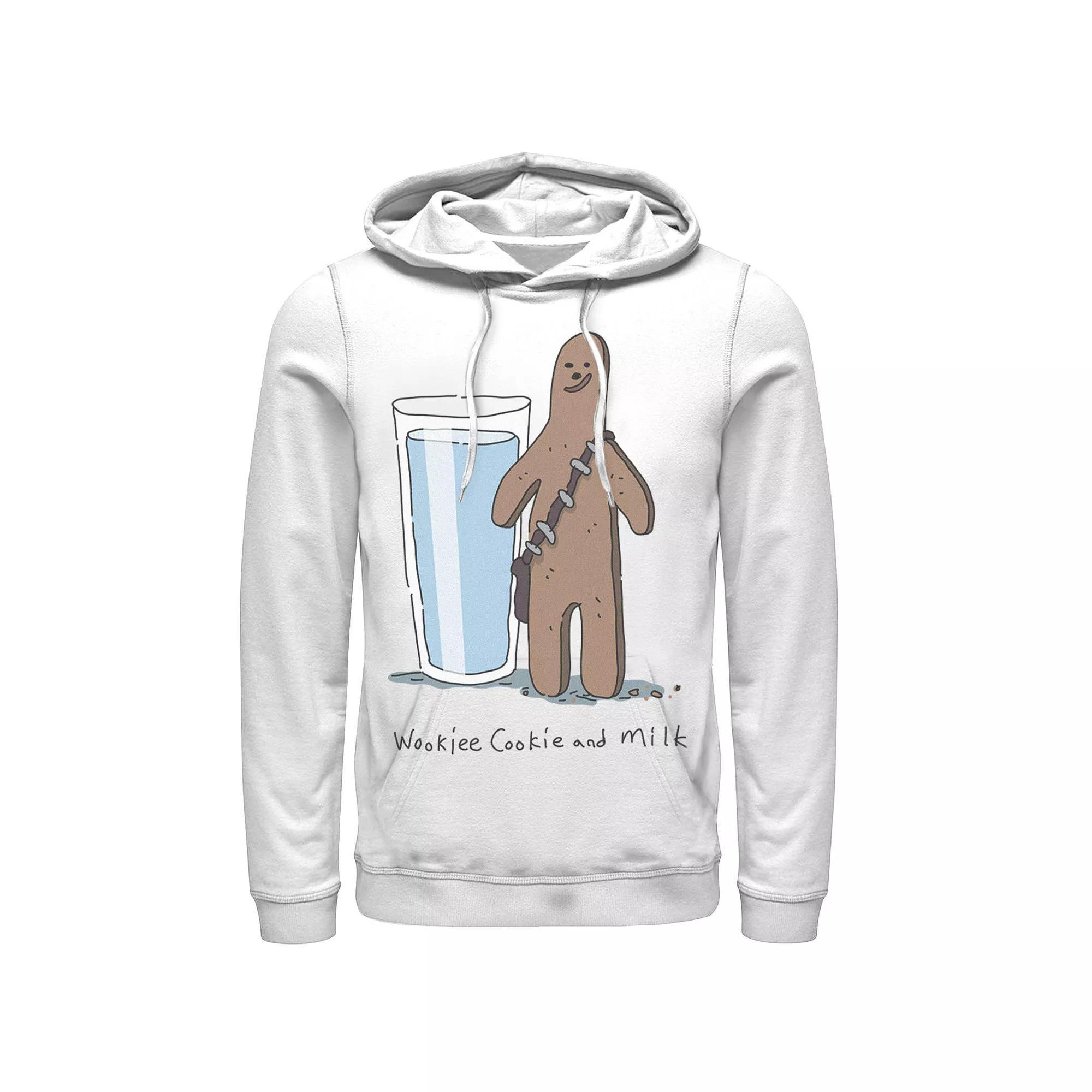 Men's Star Wars Chewbacca Wookiee Cookie And Milk Hoodie, Size: XXL, White Product Image