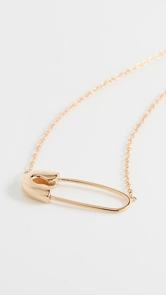 Zoe Chicco 14k Gold Safety Pin Necklace | Shopbop Product Image