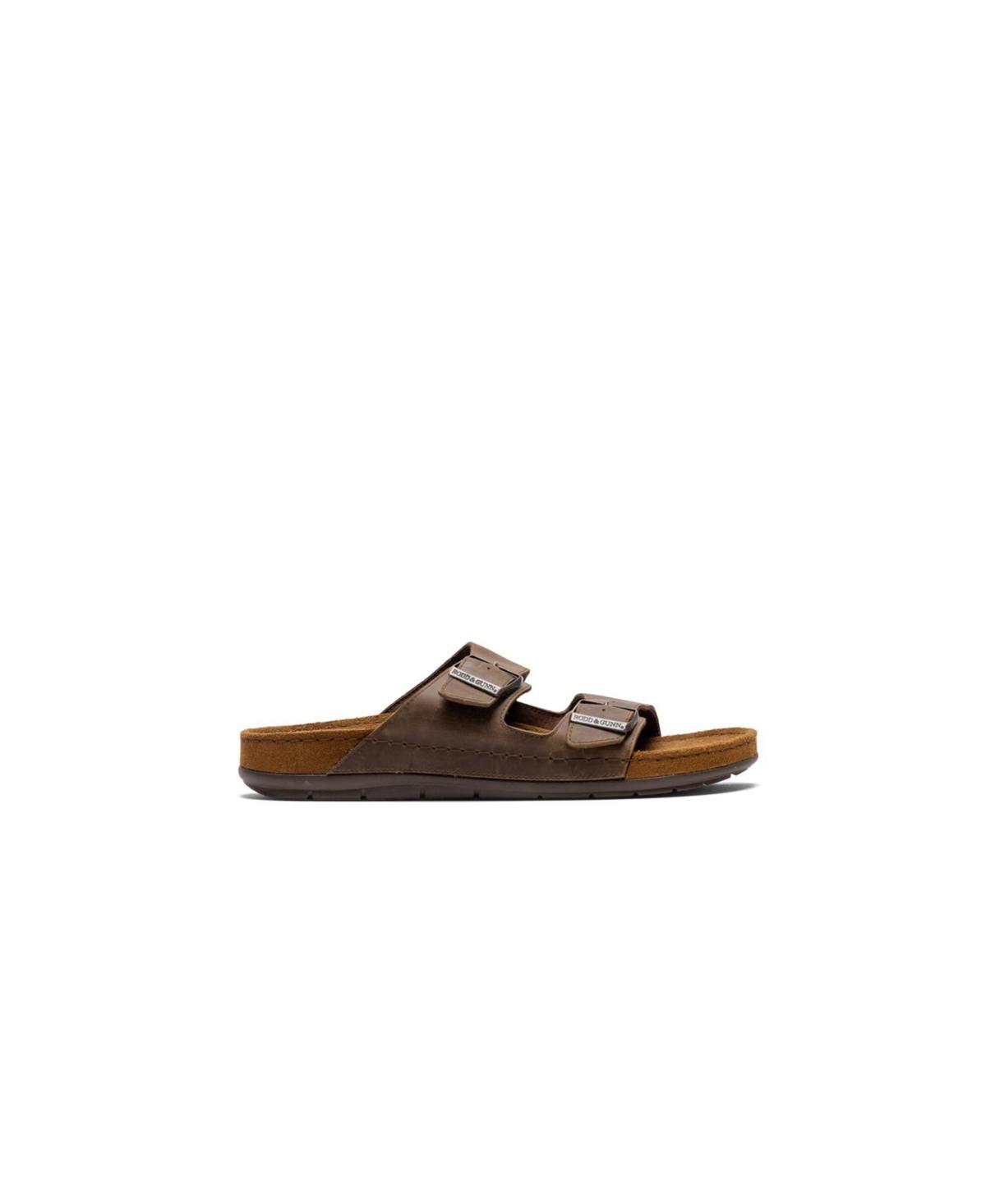 Men's Raglan Leather Slide Sandals Product Image