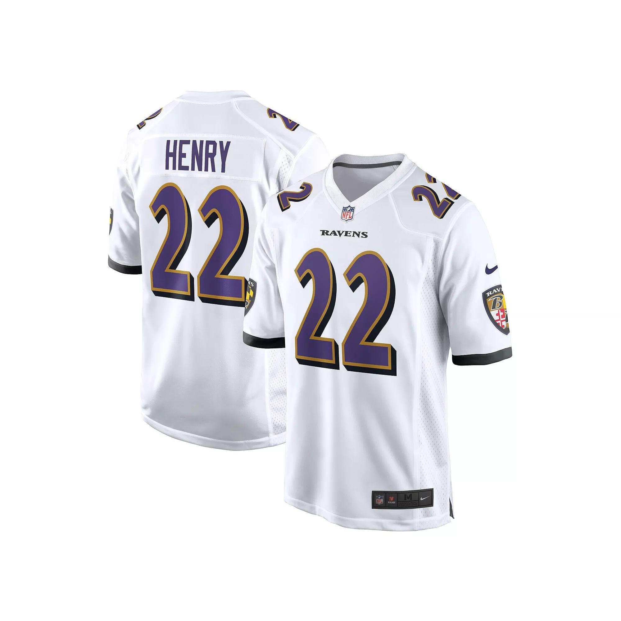 Men's Nike Derrick Henry White Baltimore Ravens White Game Jersey,  Product Image