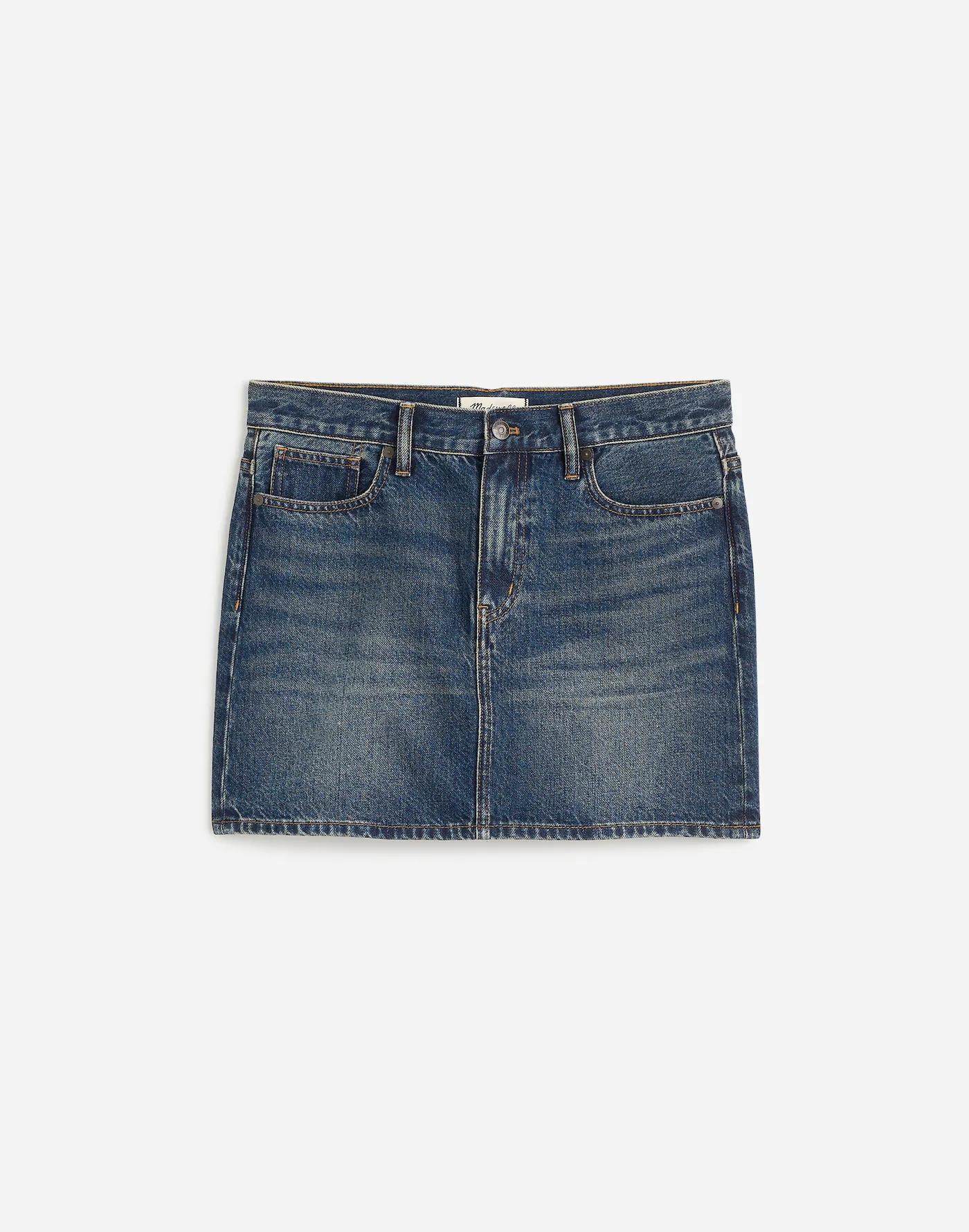 Denim Mini Skirt in Karney Wash Product Image