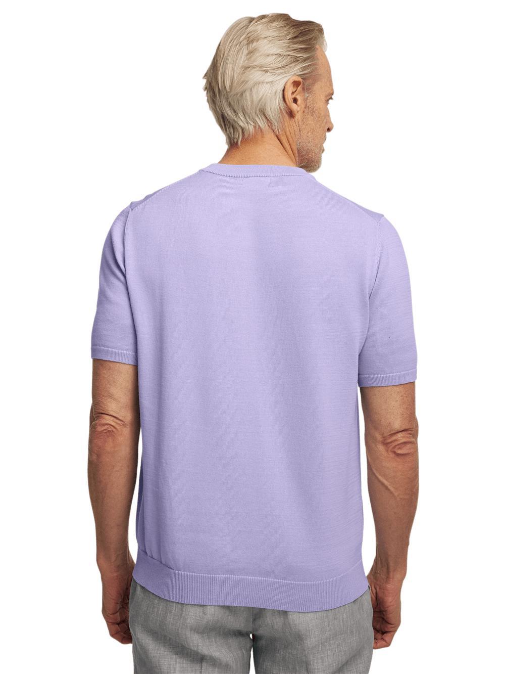 Supima Cotton Crew Neck Sweater - Lavender Product Image