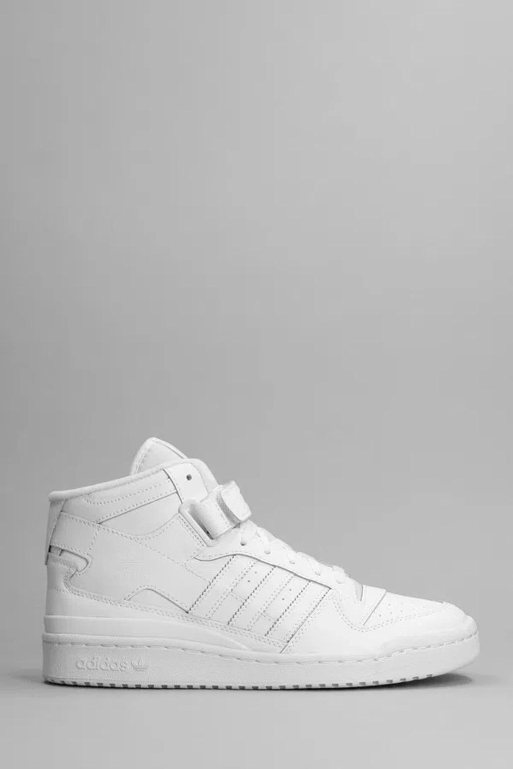 ADIDAS ORIGINALS White Forum Mid Sneakers Product Image