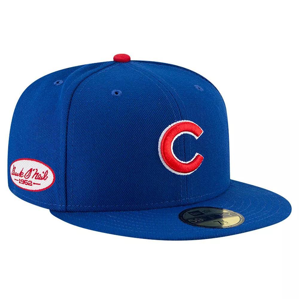 Men's New Era Royal Chicago Cubs Buck O'Neil On Field 59FIFTY Fitted Hat,  Product Image