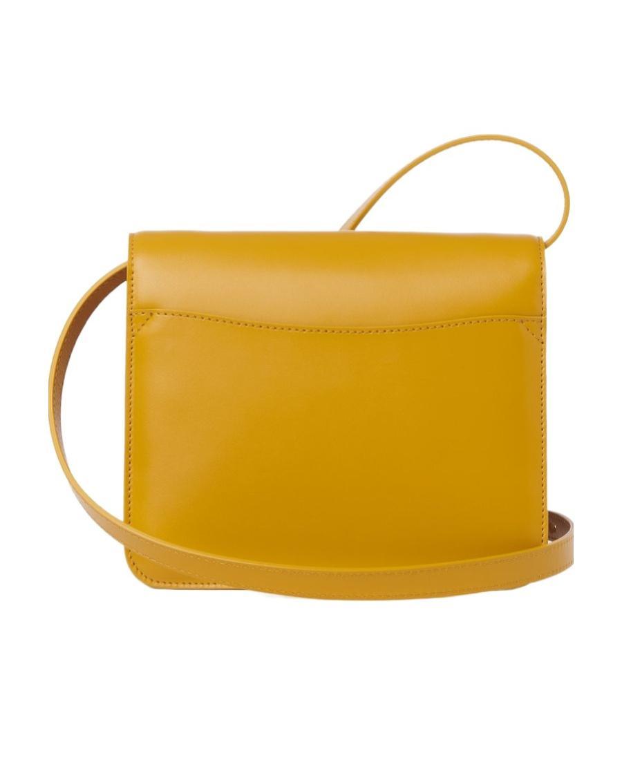 CHLOÉ Kattie Leather Shoulder Bag In Yellow Product Image