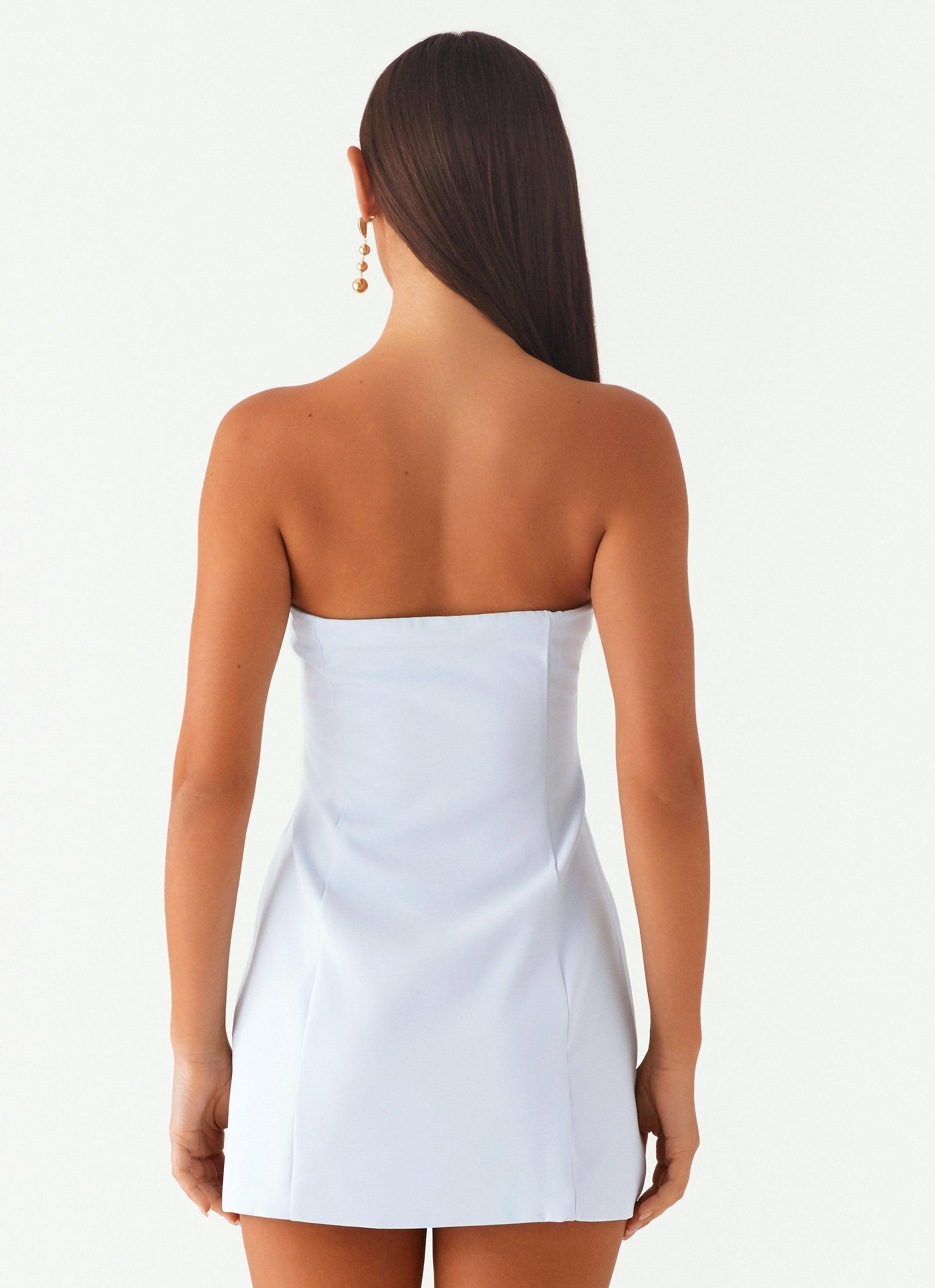 Ayanna Strapless Mini Dress - Blue Product Image