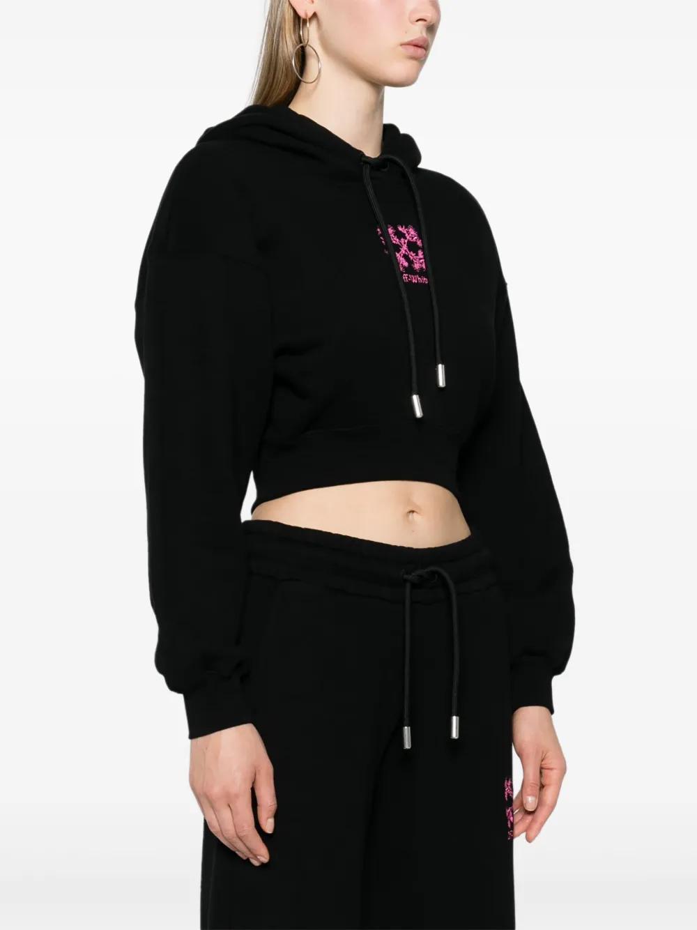 Arrows-embroidered cropped hoodie Product Image