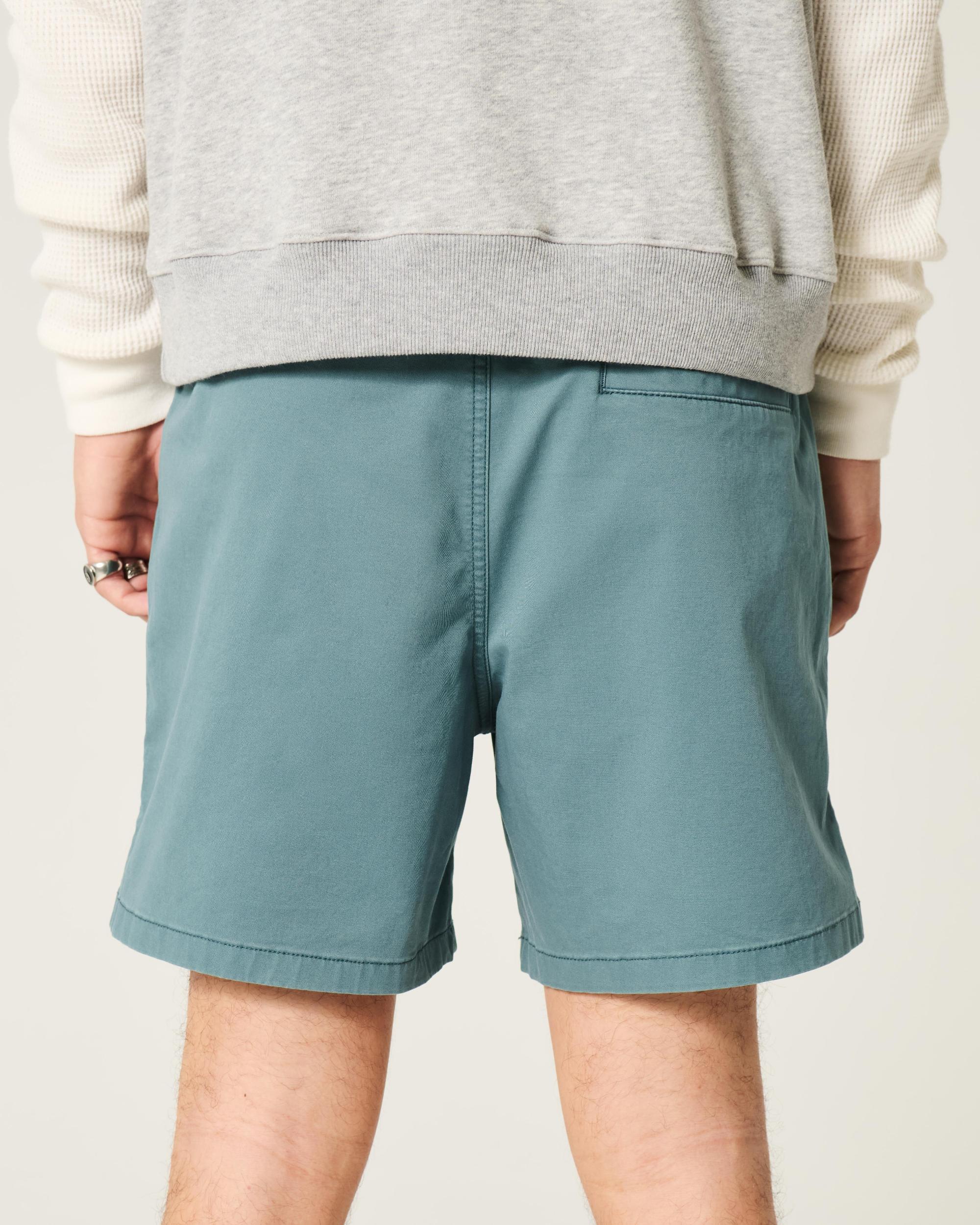 Mid-Thigh Twill Pull-On Shorts Product Image