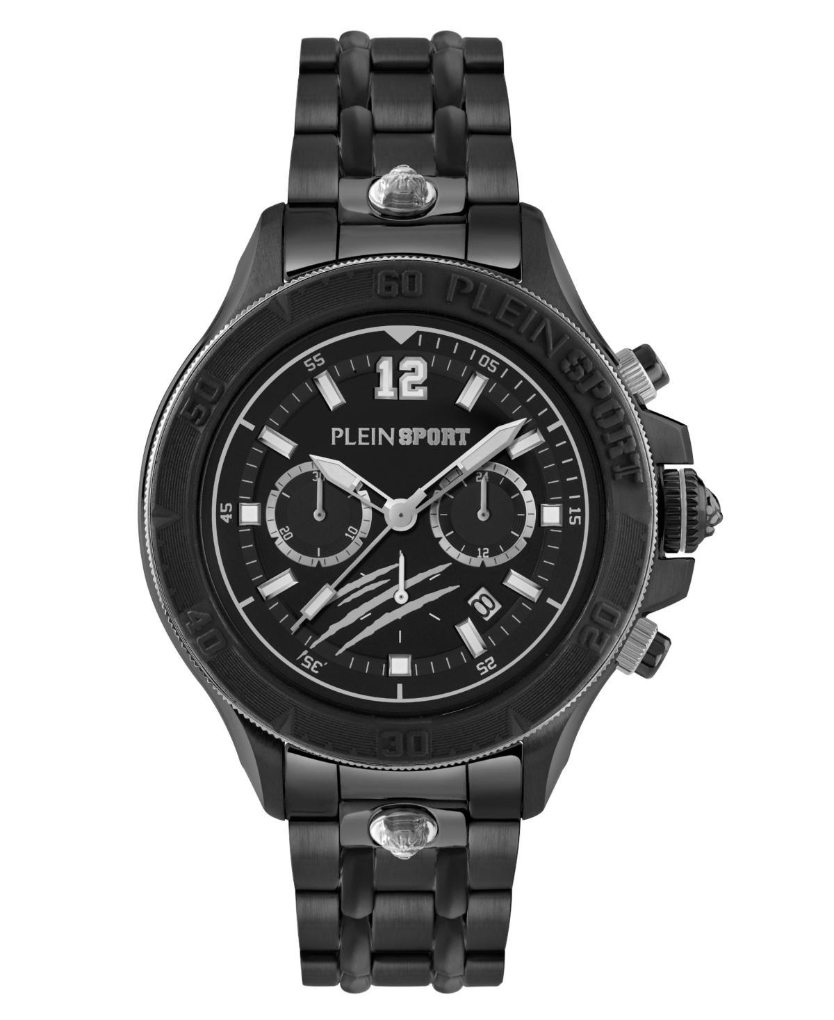 Philipp Plein Mens Warrior Tech Chronograph Black Tone Stainless Steel Bracelet Watch Product Image