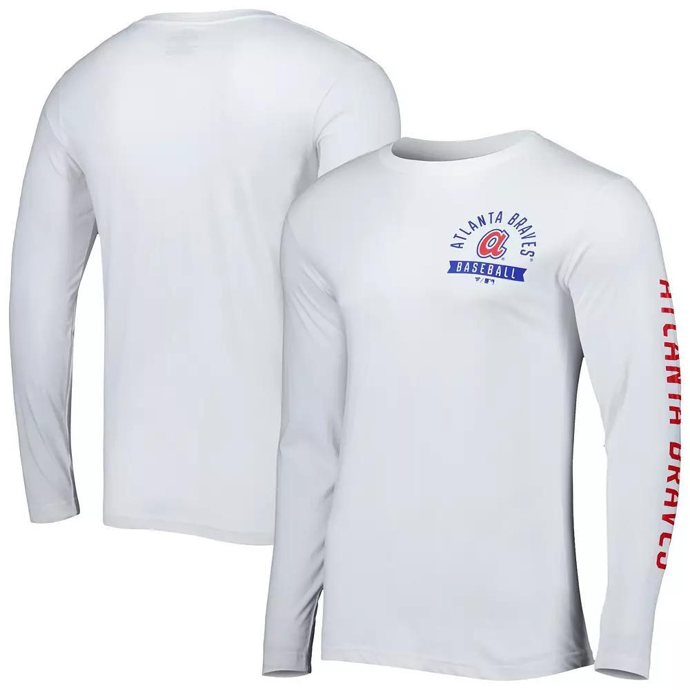 Mens Fanatics Branded Atlanta Braves Pressbox Long Sleeve T-Shirt Product Image