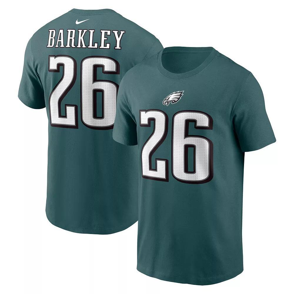 Men's Nike Saquon Barkley Midnight Green Philadelphia Eagles Player Name & Number T-Shirt,  Product Image
