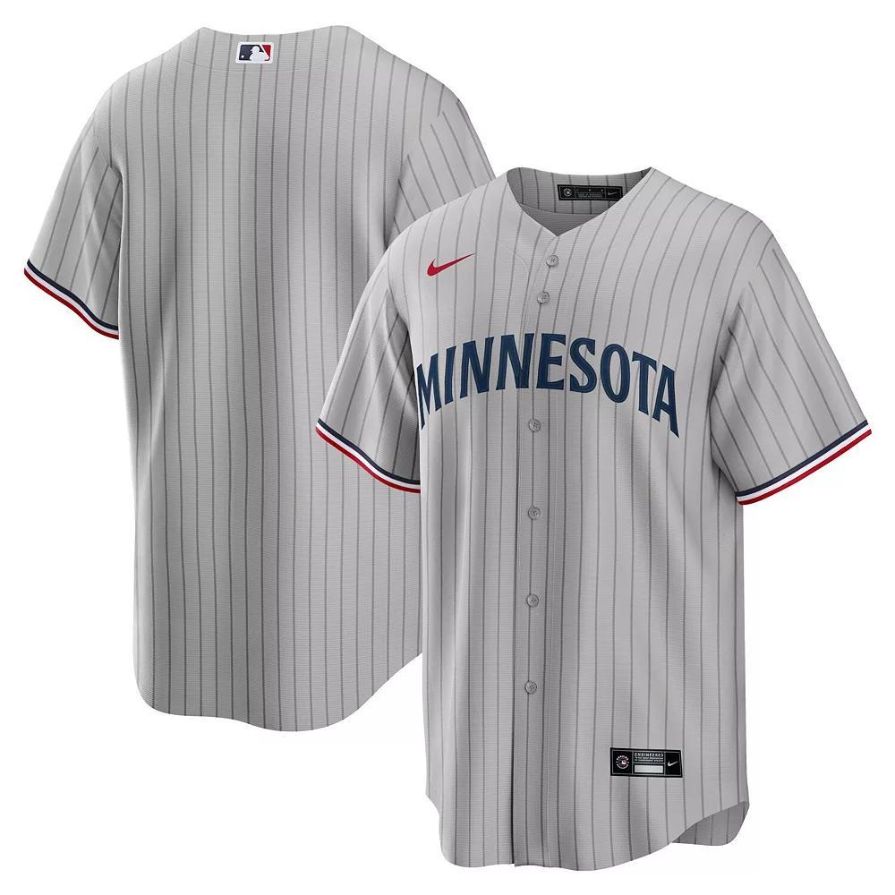 Men's Nike Gray Minnesota Twins Road Replica Team Jersey,  Product Image