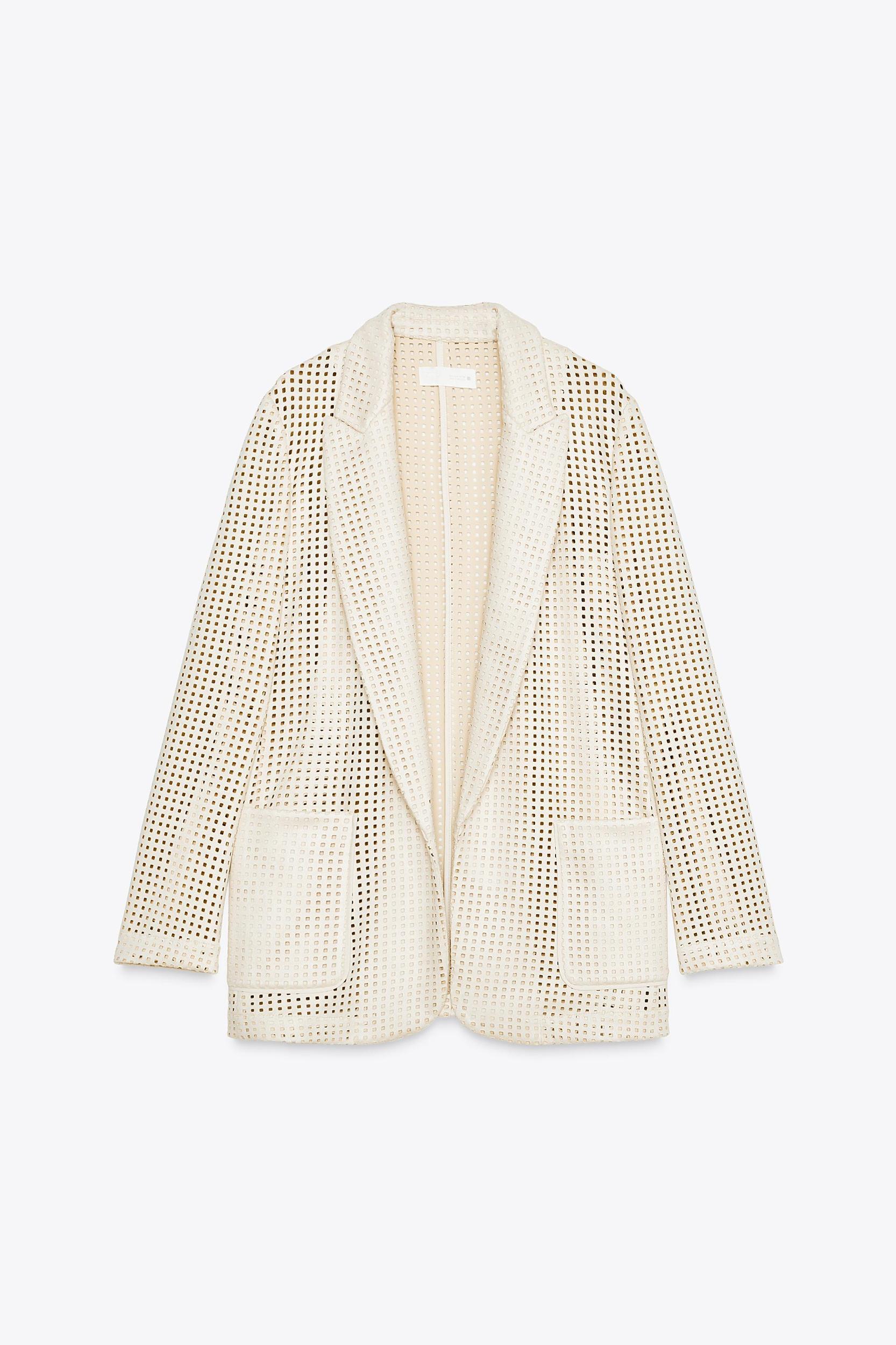 FAUX SUEDE CUTOUT BLAZER Product Image