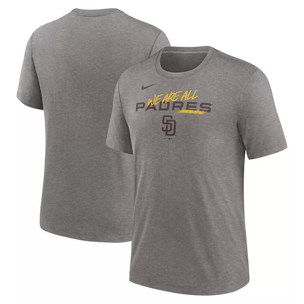 Men's Nike Heather Charcoal Cleveland Browns Team Tri-Blend T-Shirt,  Product Image