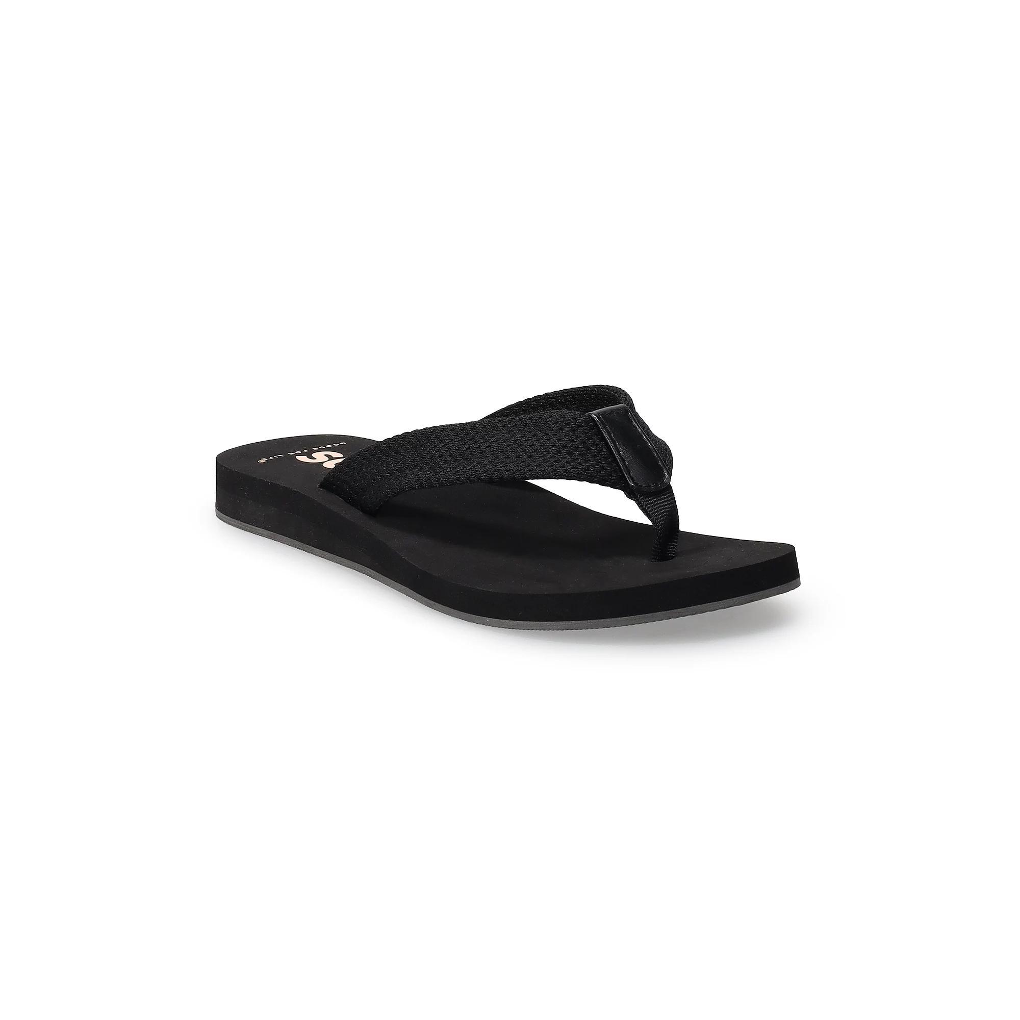 SO® Bloomfield Women's Thong Sandals, Size: 6, Black Product Image