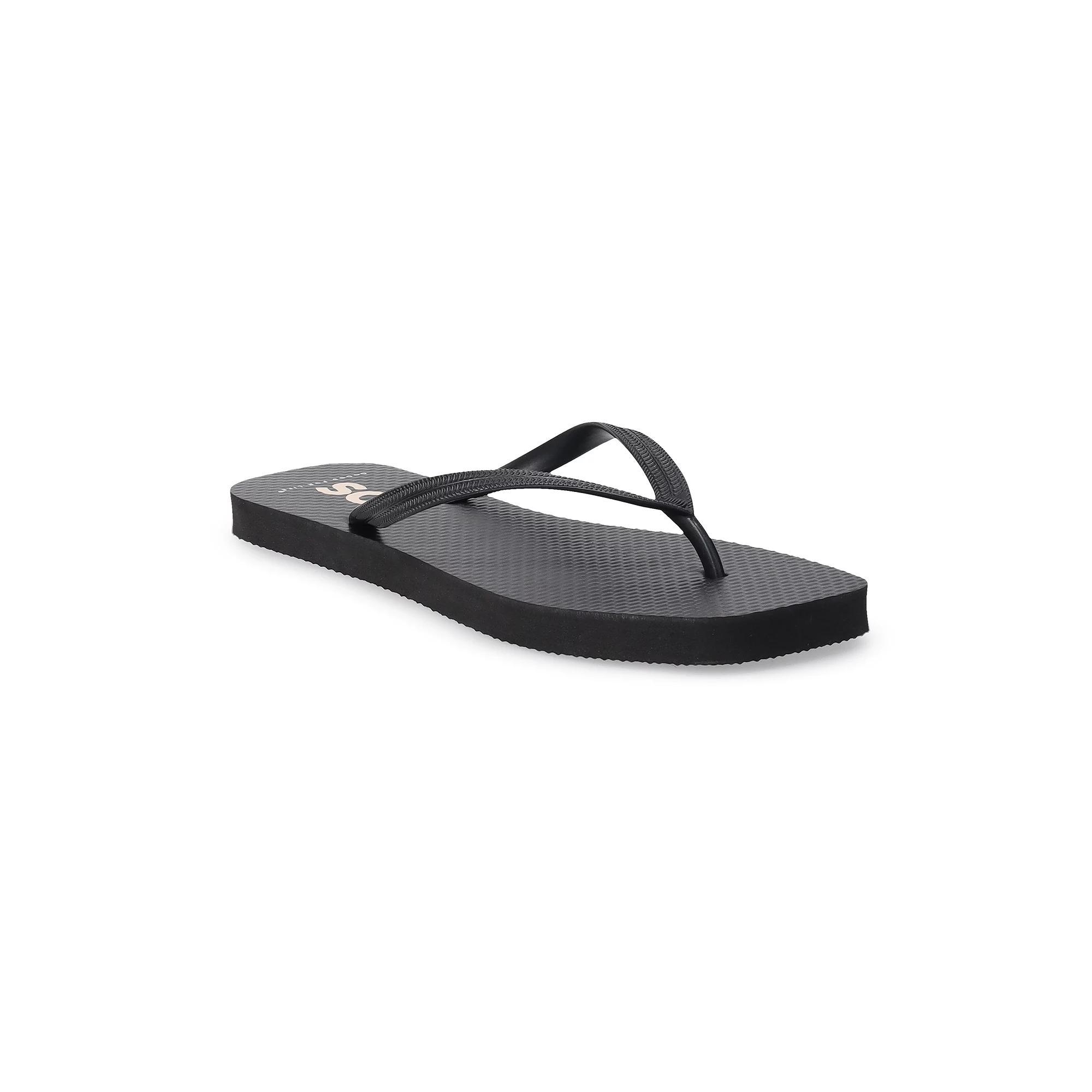 SO® Women's Lannah Flip Flop Sandals, Size: 10, Black Product Image