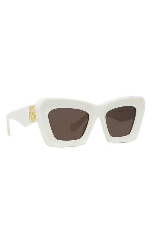 LOEWE Sunglasses In Ivory Brown Product Image