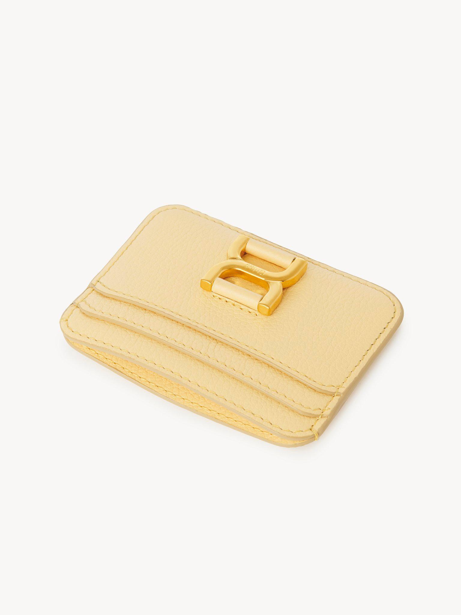 Marcie card holder in grained leather Product Image