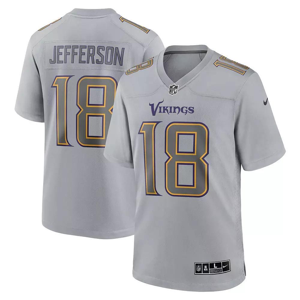 Men's Nike Justin Jefferson Gray Minnesota Vikings Atmosphere Fashion Game Jersey, Size: 3XL, Grey Product Image