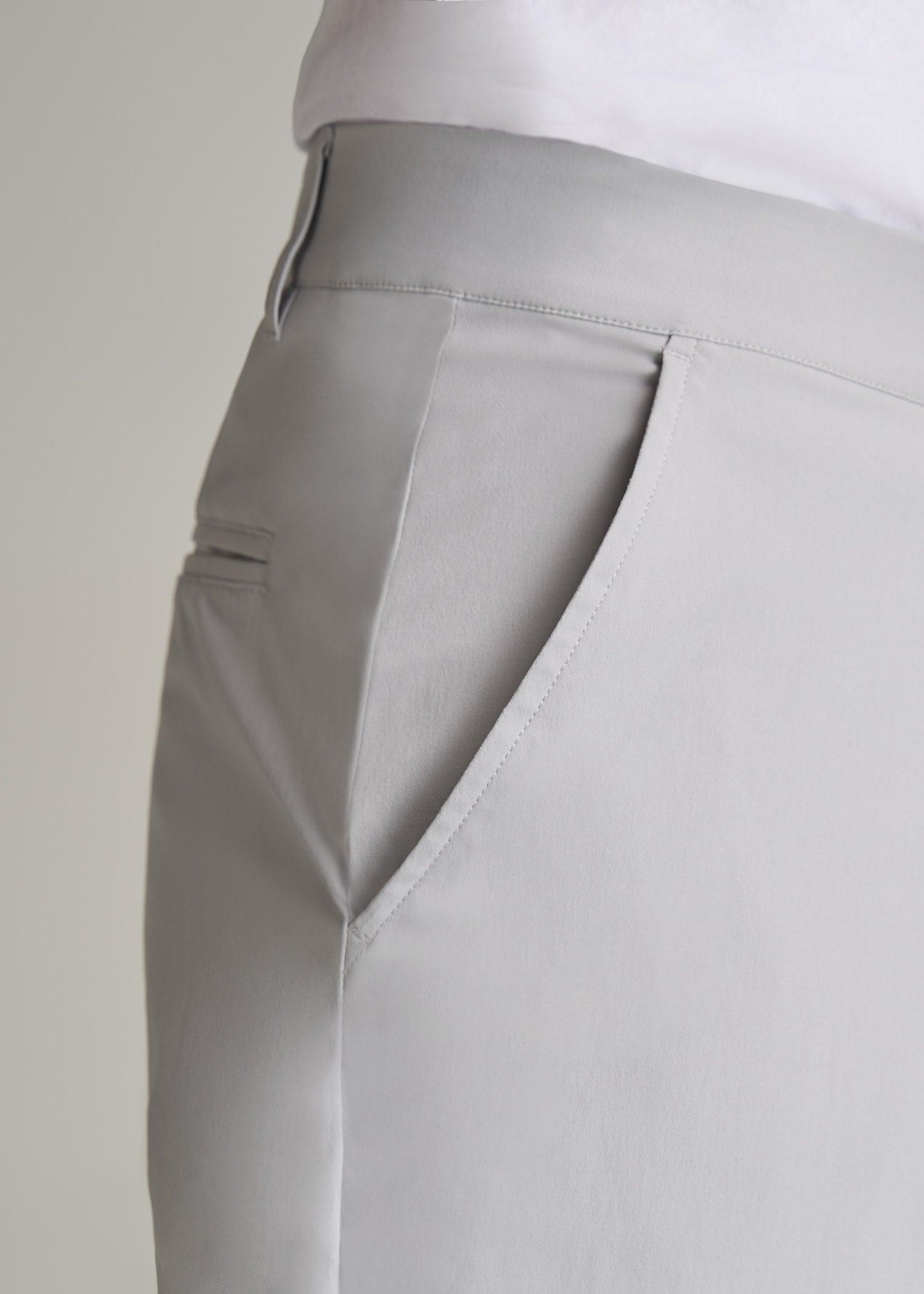 TAPERED FIT Traveler Chino Pants for Tall Men in Light Grey Product Image