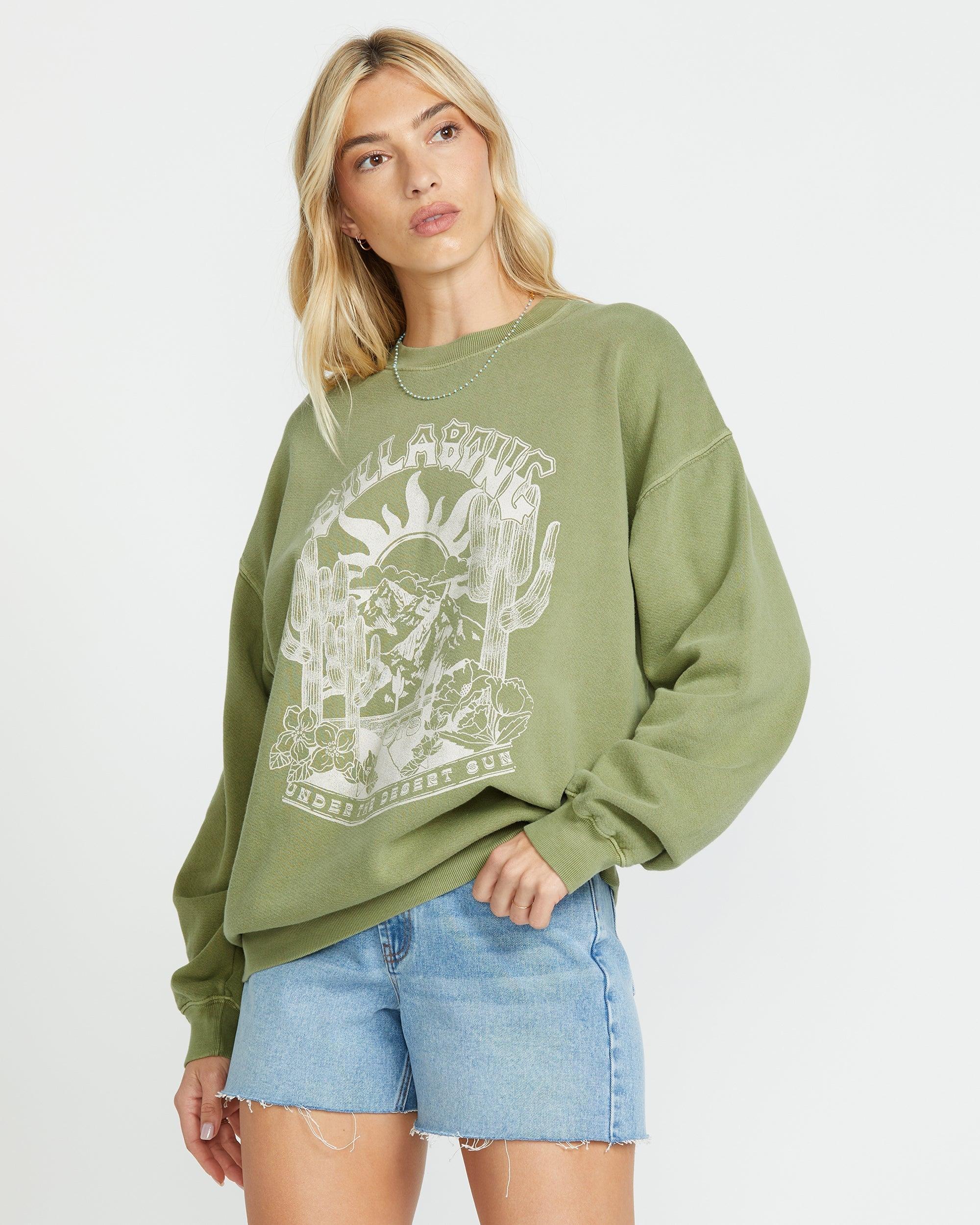Ride In Crew Sweatshirt - Avocado Female Product Image