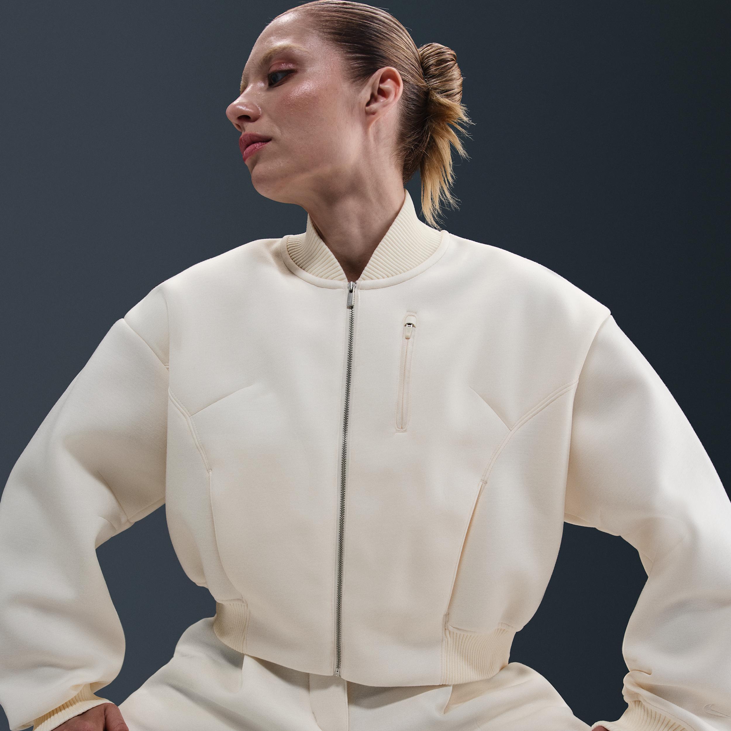 Womens Nike Sportswear Modern Fleece Oversize Destroyer Jacket | IB2679-133 Product Image