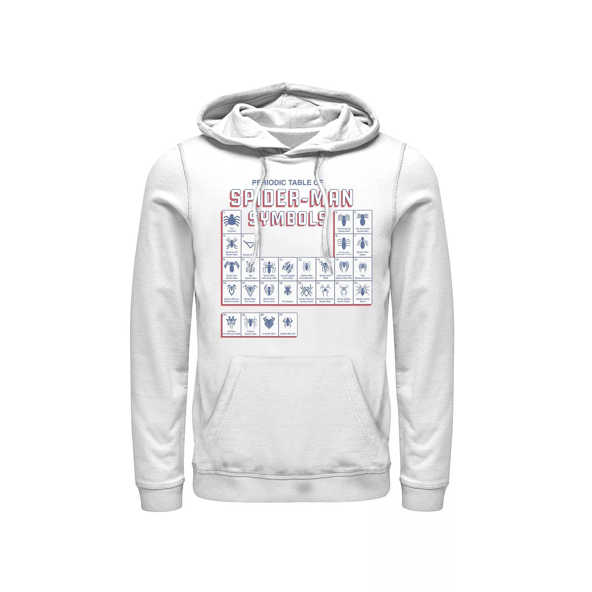 Men's Marvel Spider-Man Periodic Table Of Spider-Man Symbols Hoodie,  Product Image
