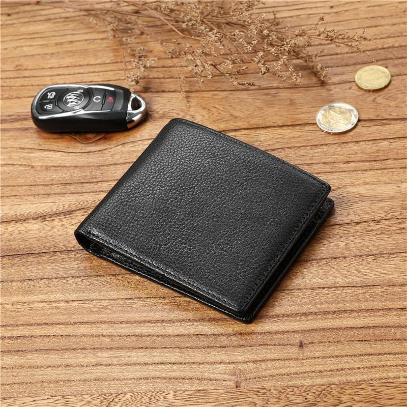 Genuine Leather Bifold Short Wallet Product Image